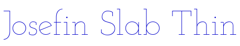 Josefin Slab Thin 字体